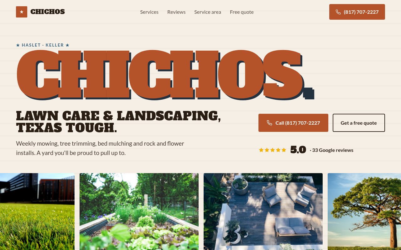 Preview of Chichos Lawncare and Landscaping demo site