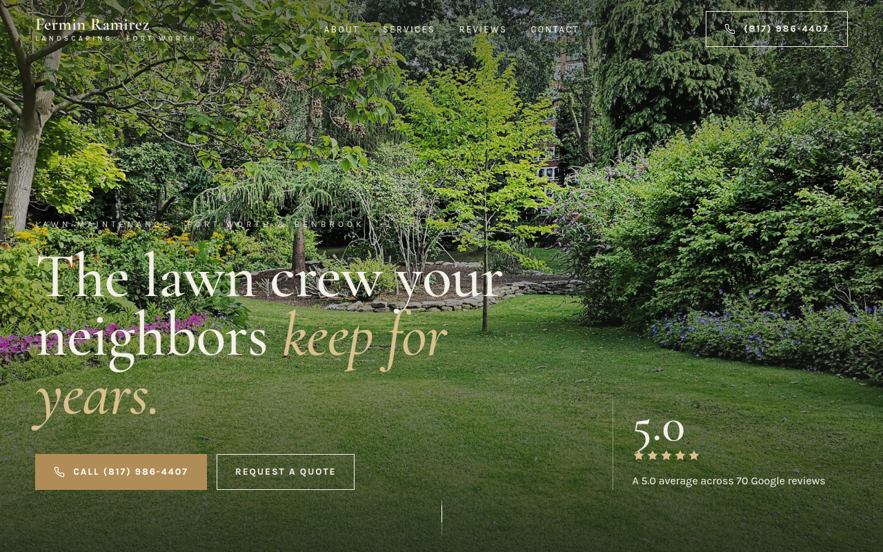 Preview of Fermin Ramirez Landscaping demo site